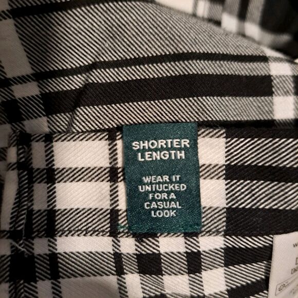 Lauren Ralph Lauren Black Plaid Men's Regular Shirt Long Sleeve Button Down L - Picture 9 of 10